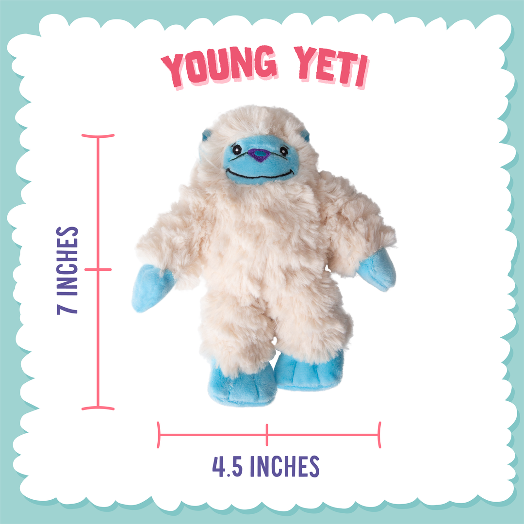 Young Yeti Plush Dog Toy 7"
