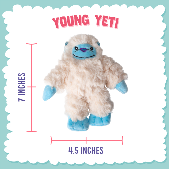 Young Yeti Plush Dog Toy 7"