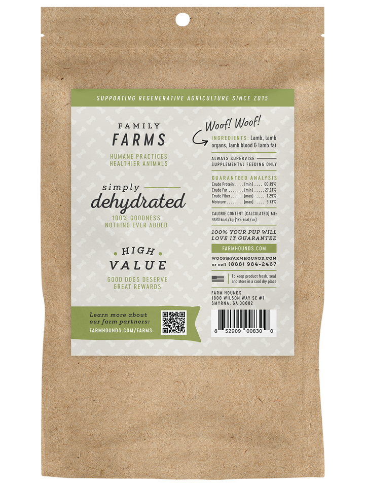 Lamb Trainer Treats - All-Natural - 3.5oz (LIMITED SEASONAL)