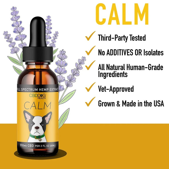 CALM: Organic CBD For Dogs - Travel, Noise &amp; Stress Support for Dogs