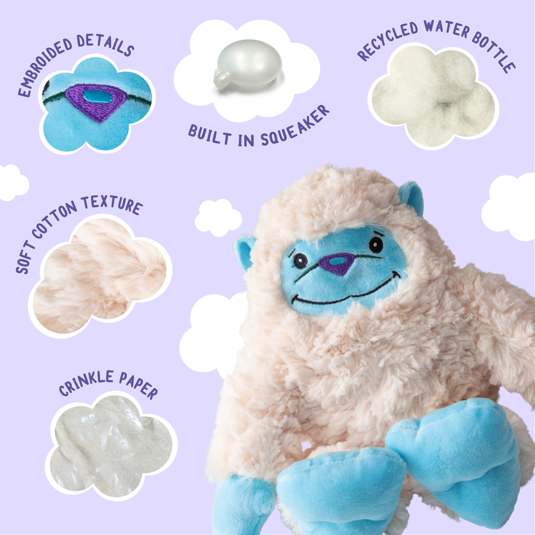 Tom Yeti Plush Dog Toy 11"