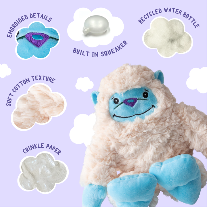 Tom Yeti Plush Dog Toy 11"
