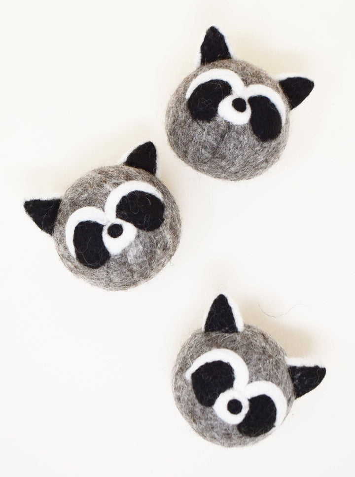 Raccoon Beastball Wool Dog Toy