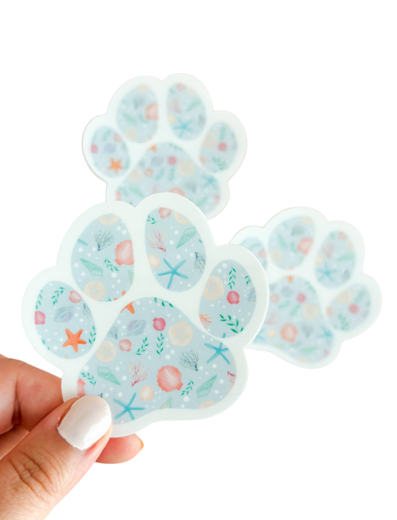 Sea Shell Paw Sticker