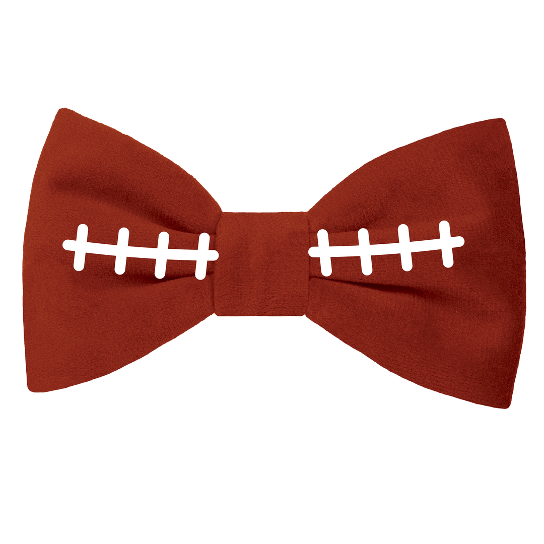 Football Embroidered Dog Bow Tie