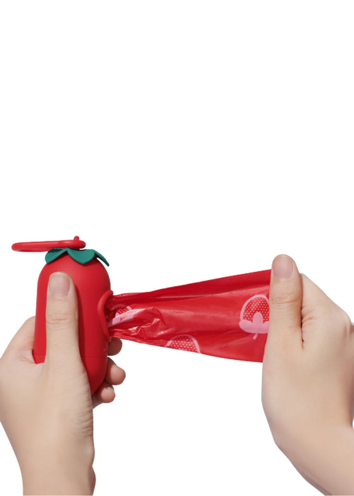 Strawberry Poop Bag Dispenser Set (1+1)