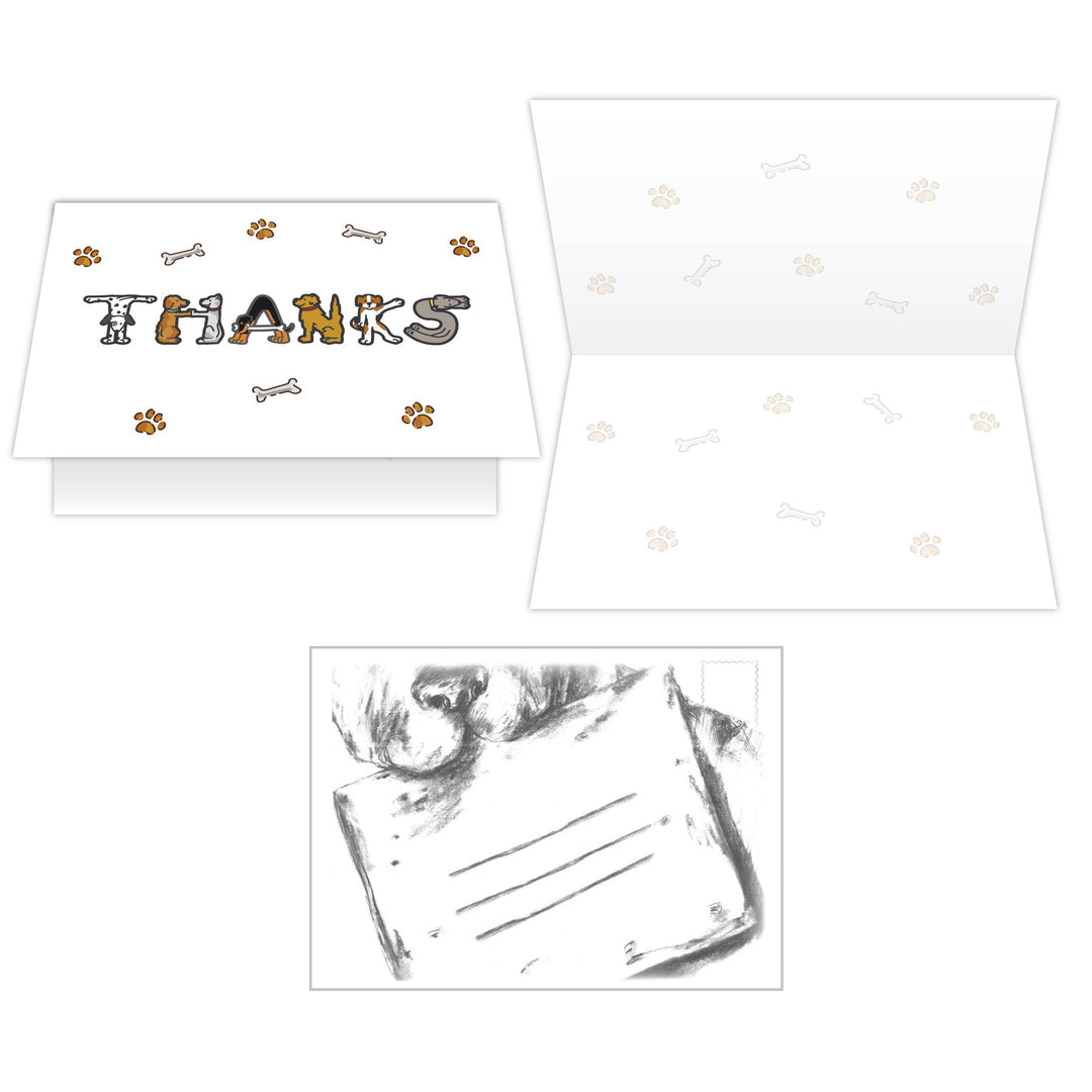Thank You Card - Dog Figures