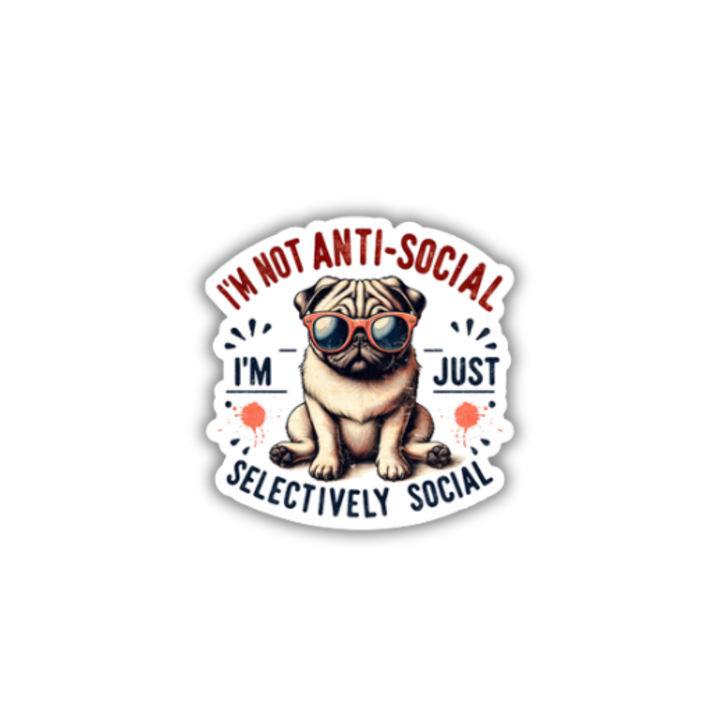 Anti-social Vinyl Sticker