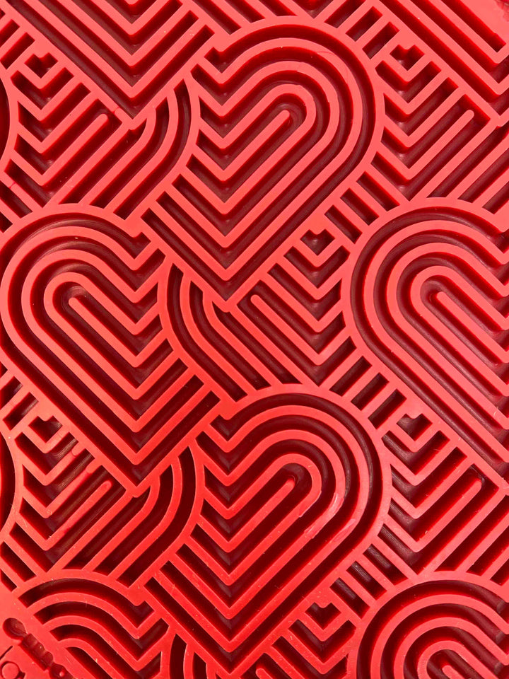 Heart Design Valentine Enrichment Lick Mat
