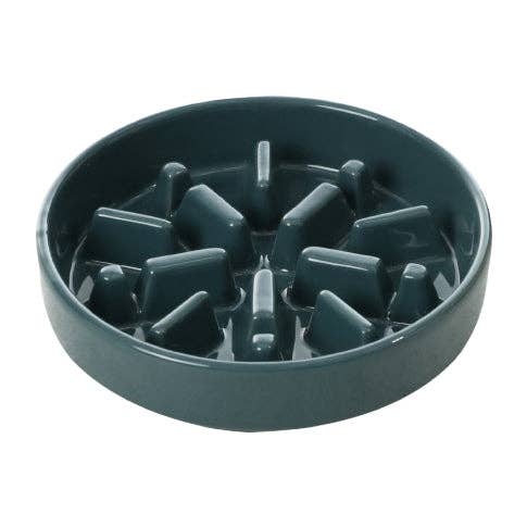 Spark Slow Feeder Dog Bowls - Red / Green