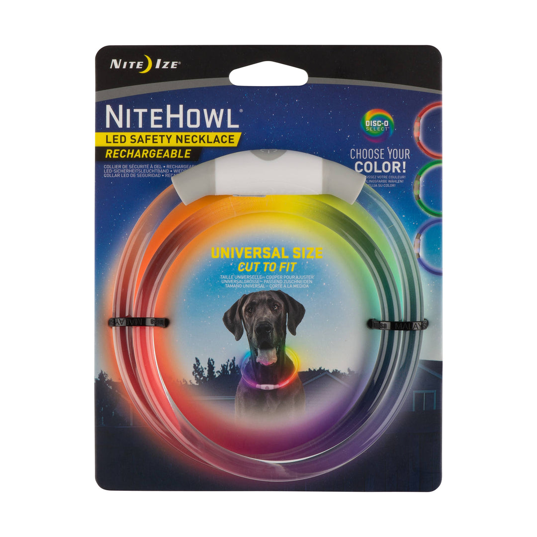 NiteHowl Rechargeable LED Safety Necklace Disco