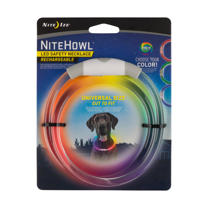 NiteHowl Rechargeable LED Safety Necklace Disco