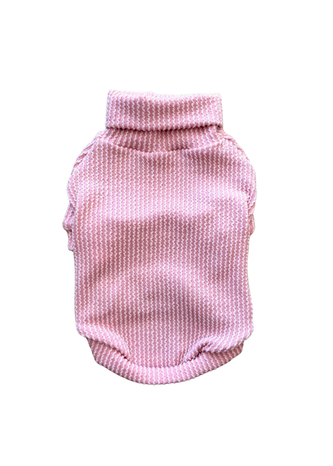Pink Waffle Turtleneck