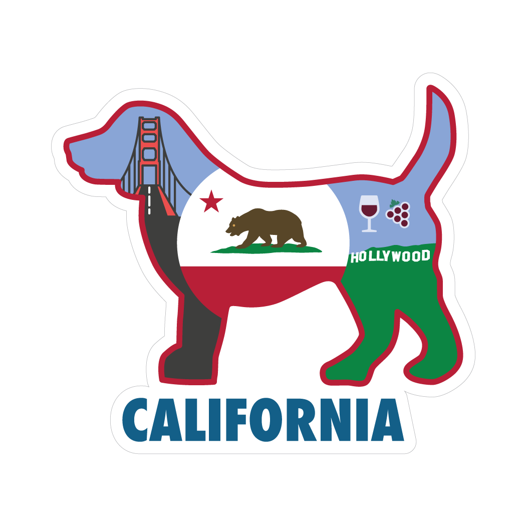 3" Sticker - California Dog