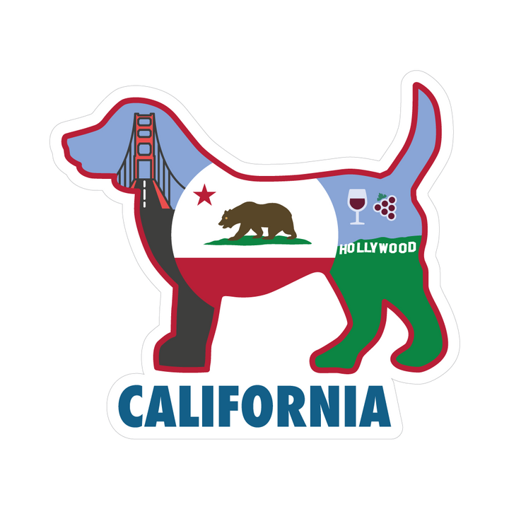 3" Sticker - California Dog