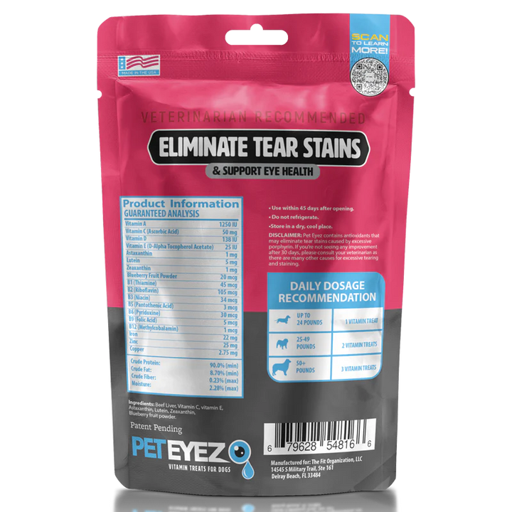 Beef Liver Dog Vitamin Treats Eye Tear Stain Remover