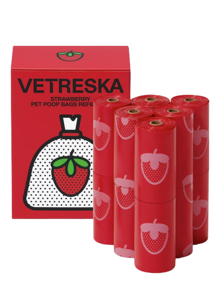 Strawberry Refill Poop Bags (12 rolls)