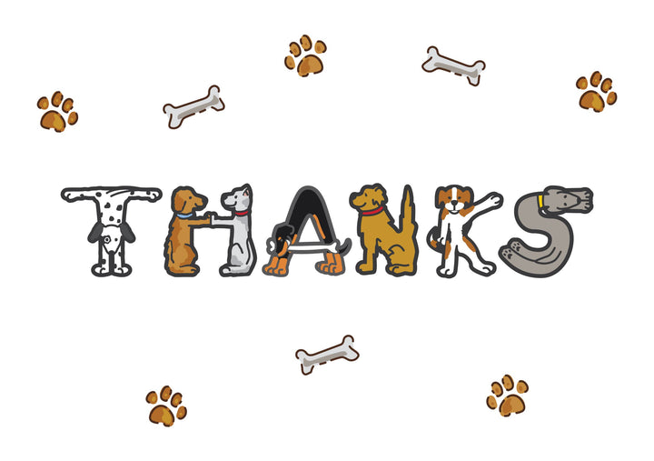 Thank You Card - Dog Figures
