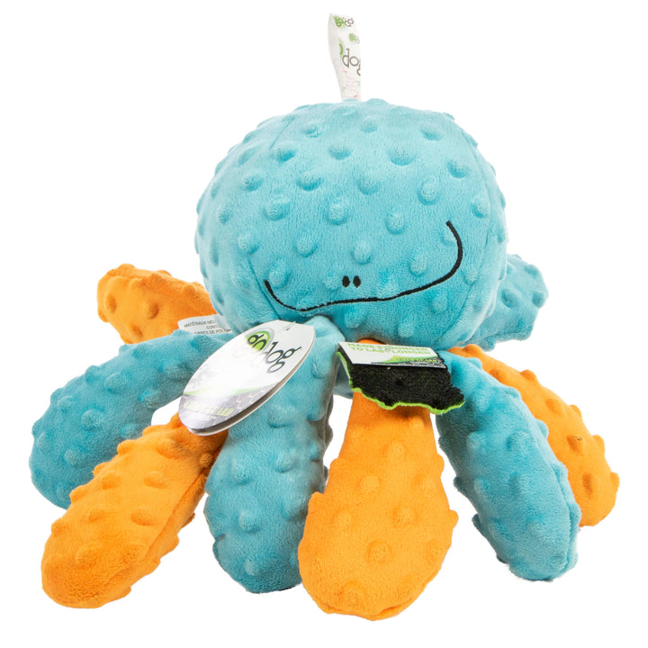 Crazy Tugs Octopus Squeaky Plush Dog Toy Large