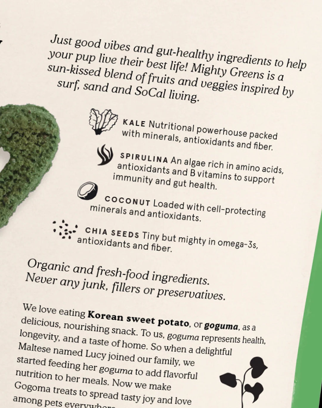 Mighty Greens Sweet Potato Dog Treats