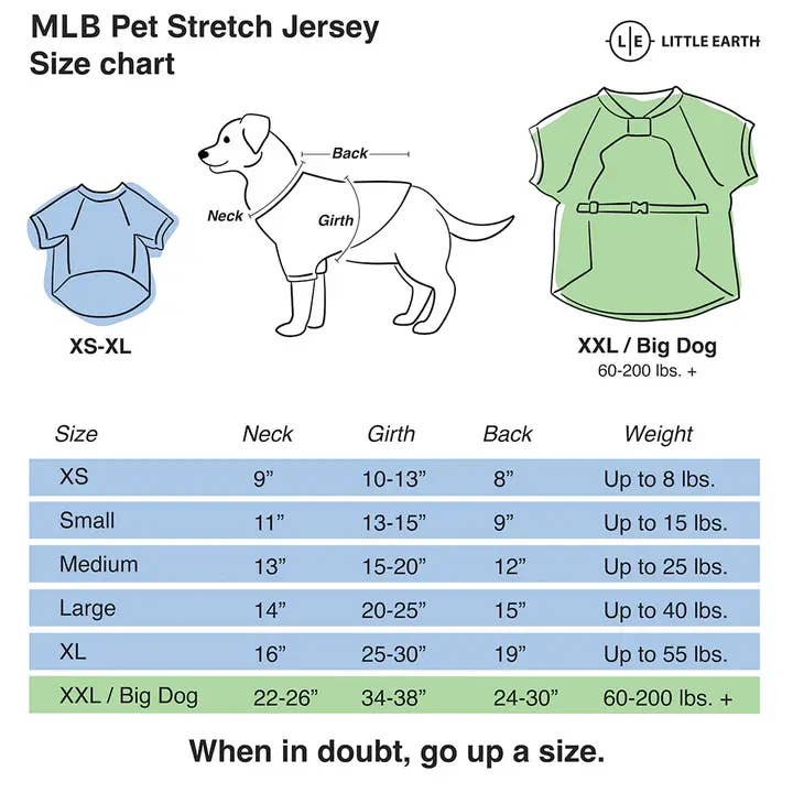 MLB LA Dodgers Pet Jersey XXL Big Stretch