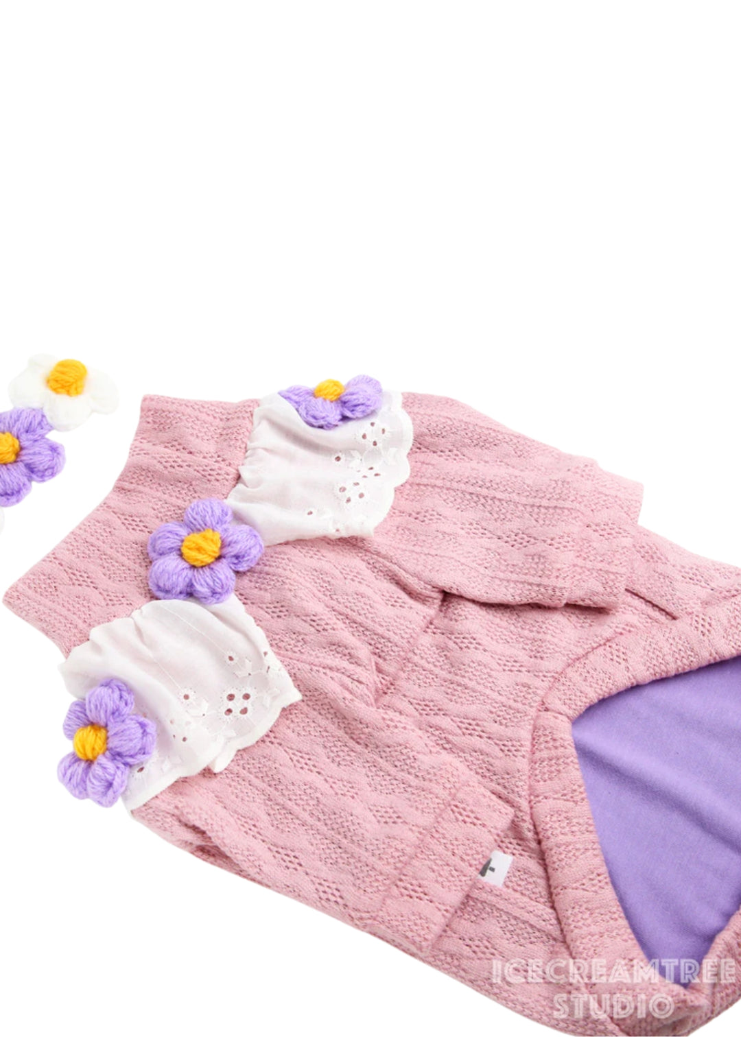 Puffy Pink Cable Knit Sweater