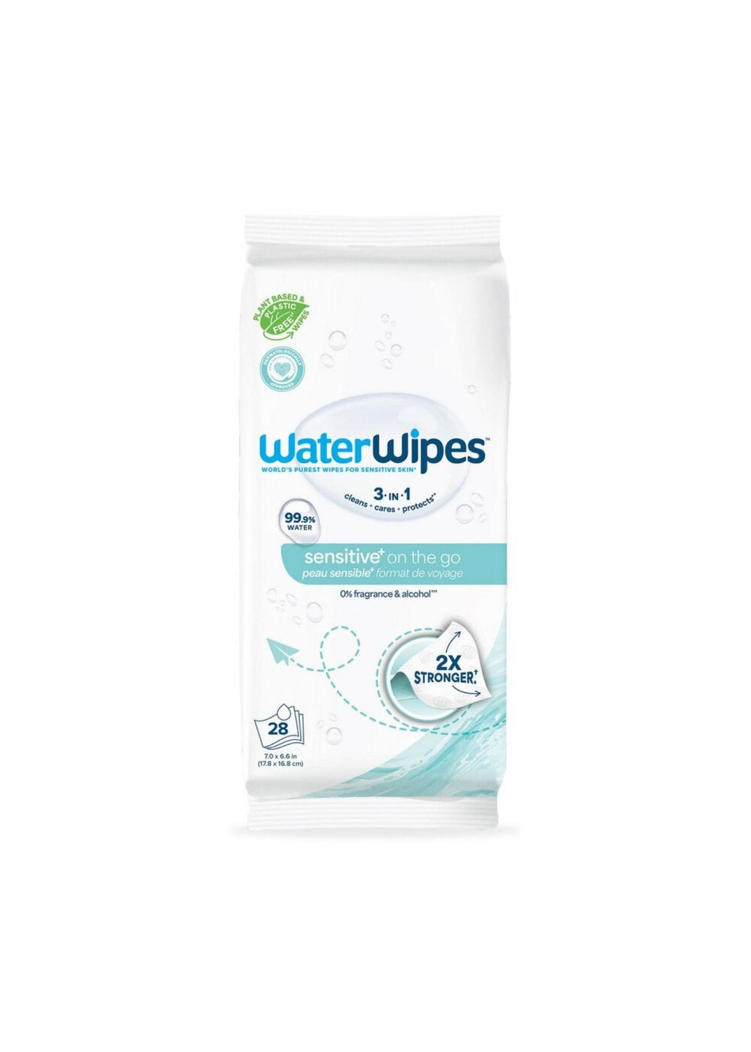 28 count Wipes, 99.9% Water Based
