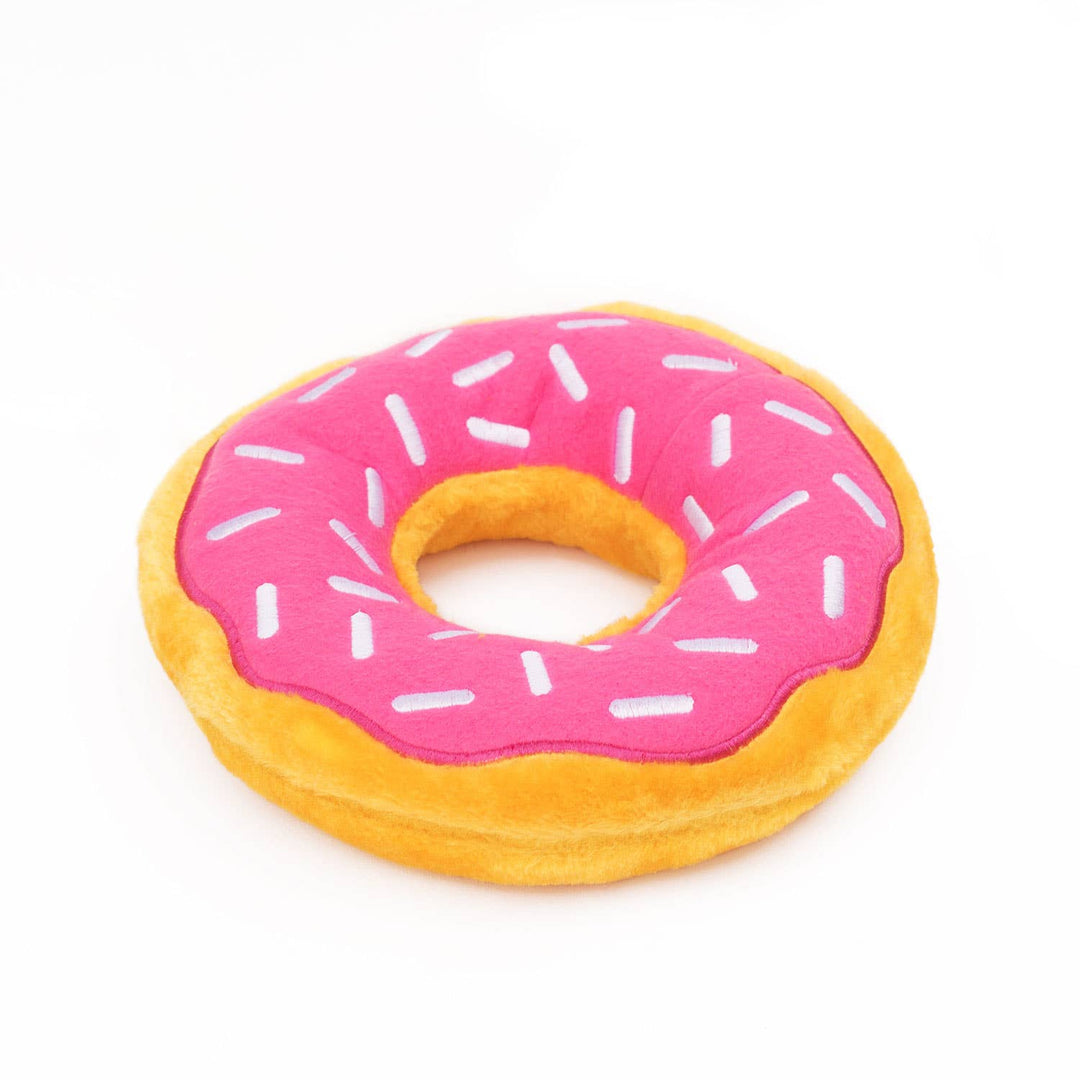 Junior Donutz Strawberry Large Dog Toy