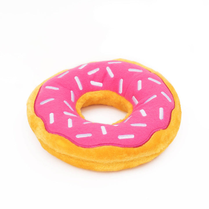 Junior Donutz Strawberry Large Dog Toy