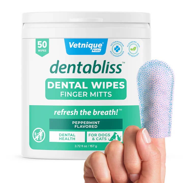 Dentabliss Peppermint Dental Wipes Finger Mitts 50ct