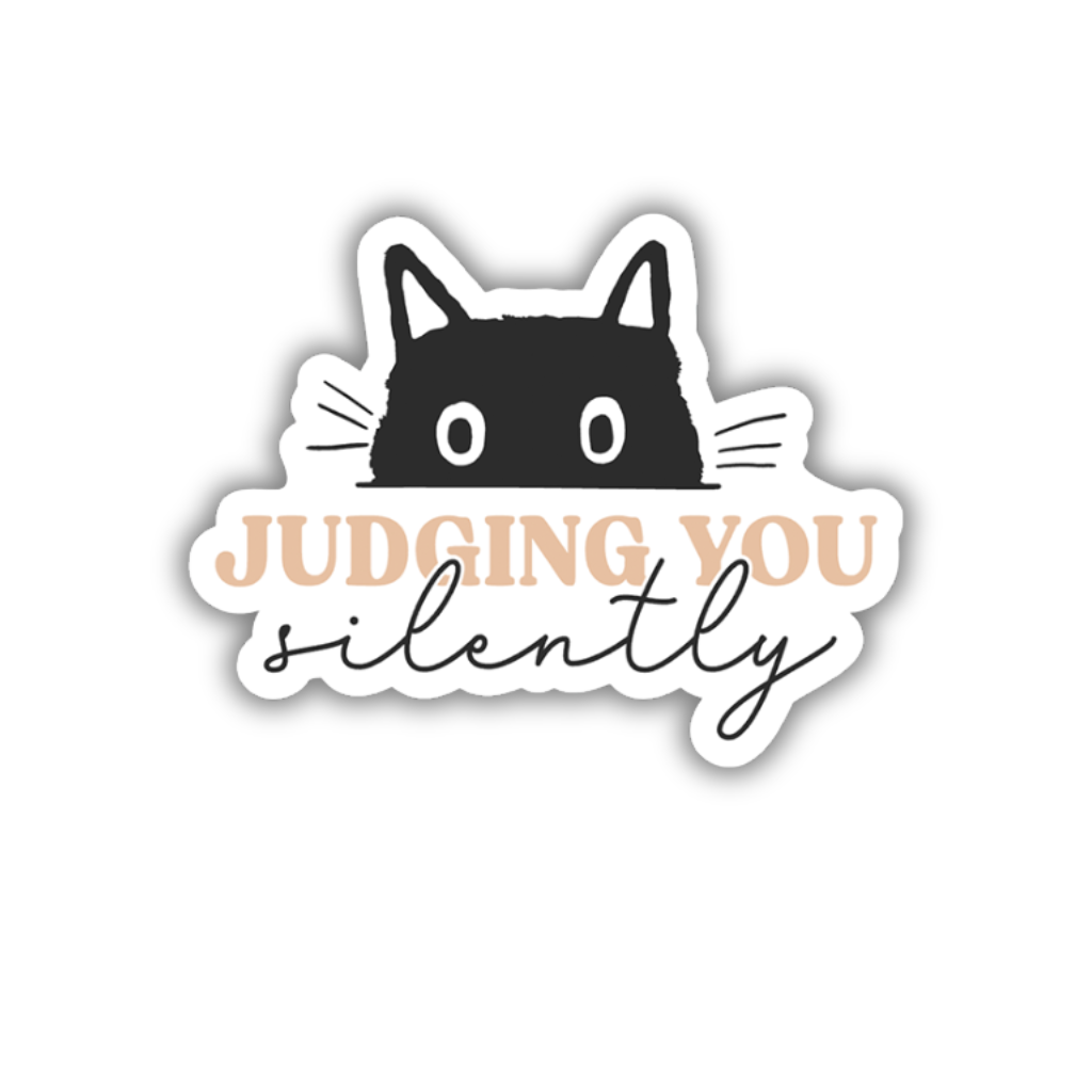 Judging You Silently Vinyl Sticker