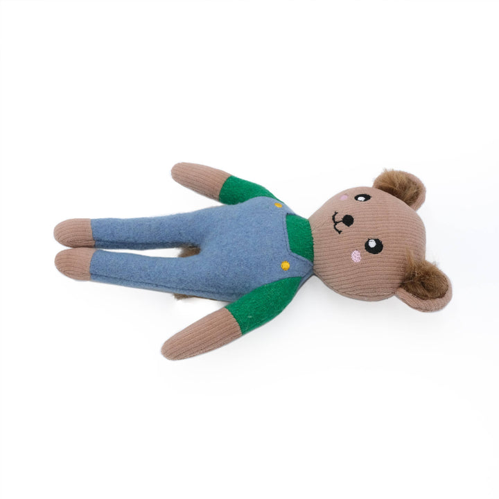 EcoZippy Felt Friends Benjamin the Bear Dog Toy
