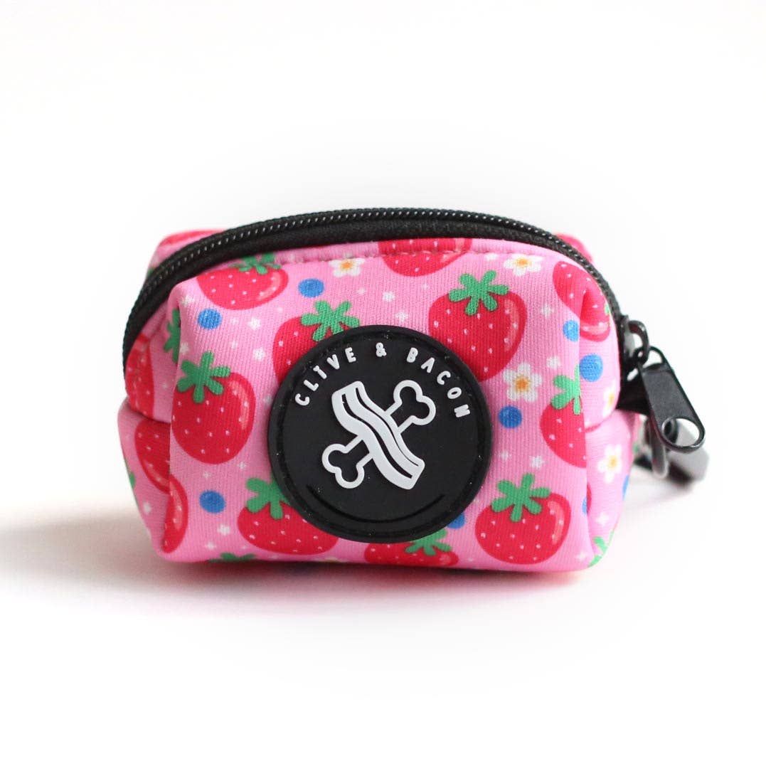 Berry Cute Pink Poop Bag Holder