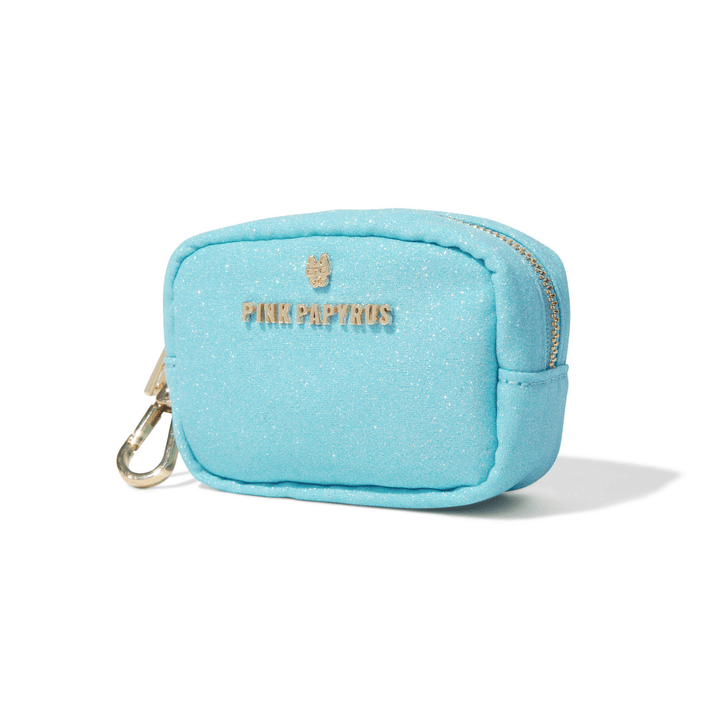 Dawson Blue Glitter Poop Bag Dispenser &amp; Treat Pouch