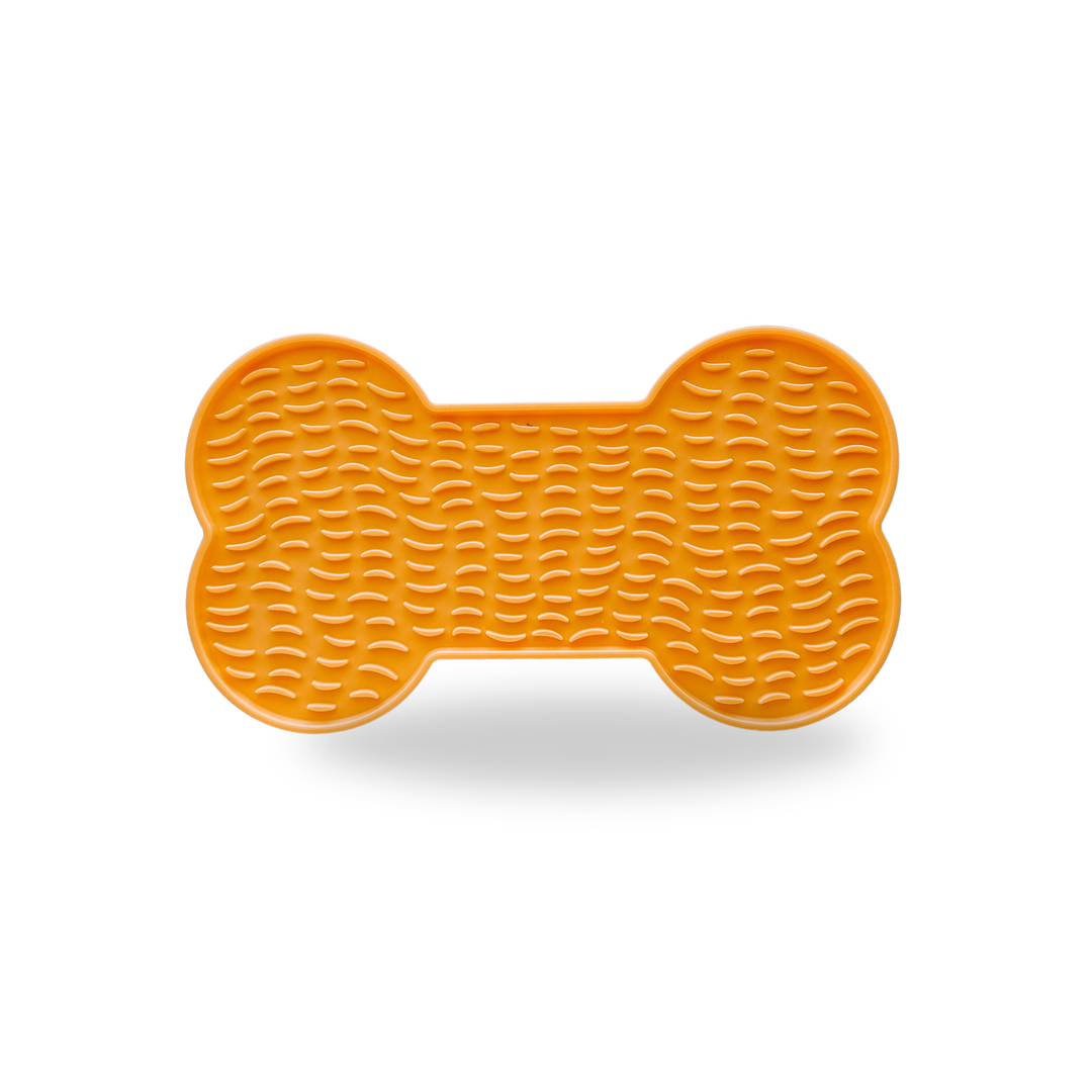 Lick Mat Orange Bone