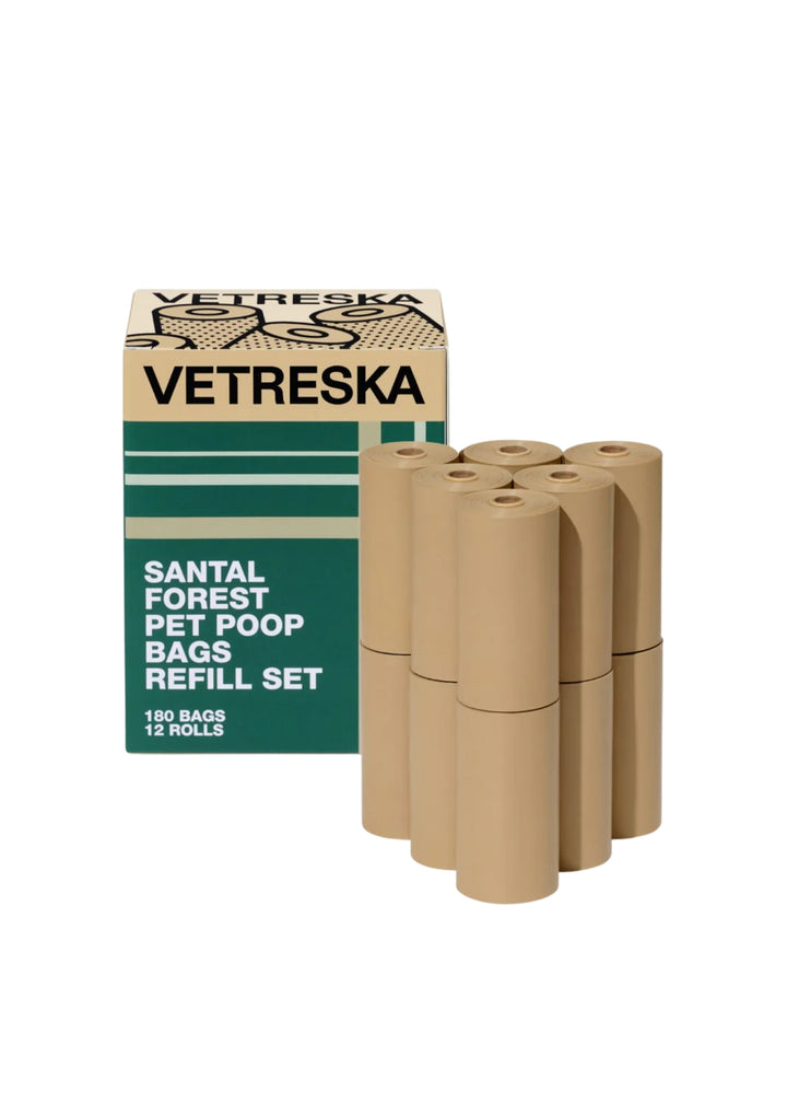 Santal Forest Pet Poop Bags Refill Set (12 Rolls)