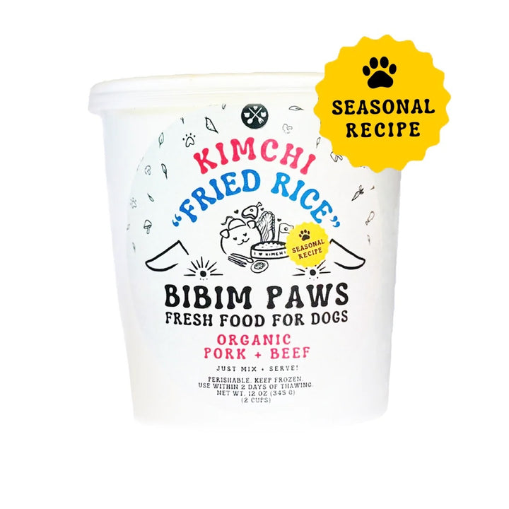 Organic Kimchi "Fried Rice" Bowls for Dogs - Pork + Beef