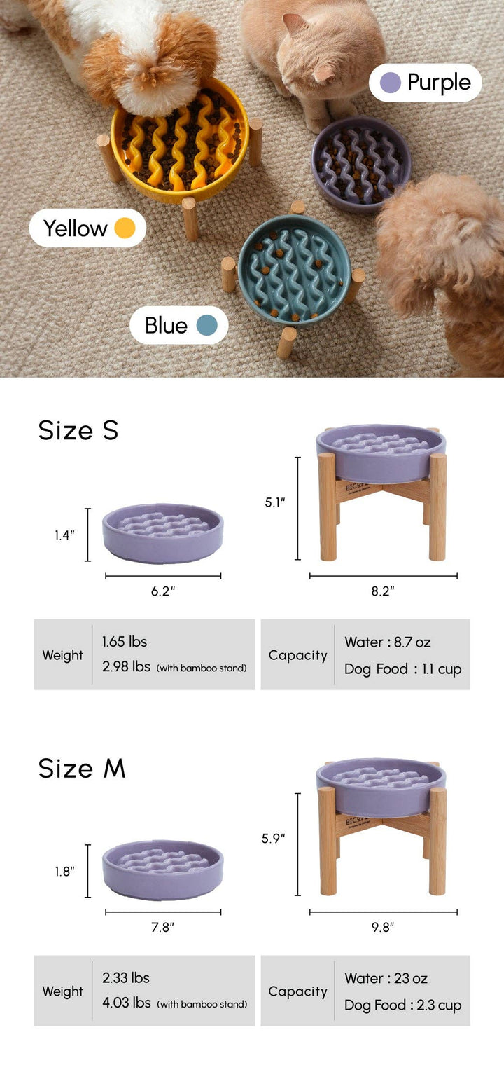 Macaroni Slow Feeder Dog Bowls