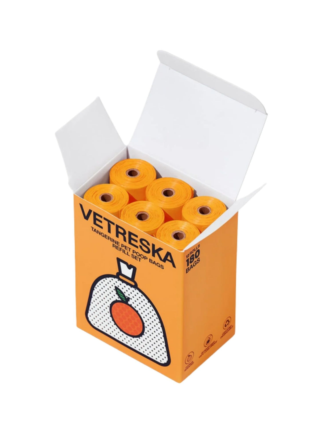 Tangerine Refill Poop Bags (12 rolls)
