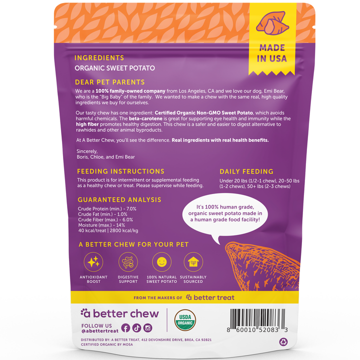 Organic Sweet Potato Chews