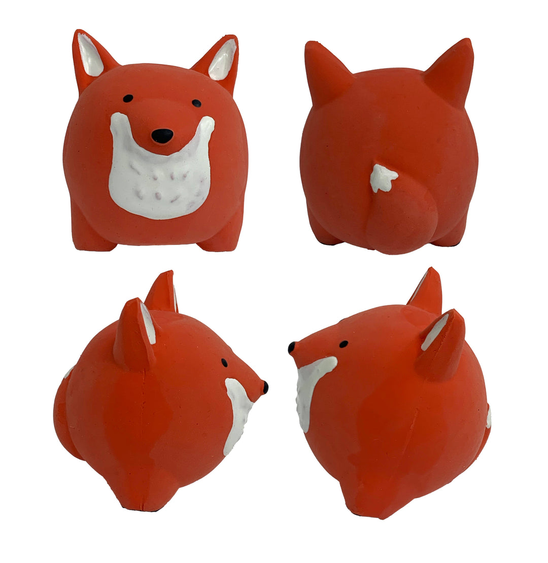 Minipet Latex Round Animals Dog Chew Toy Asst. 2.5"