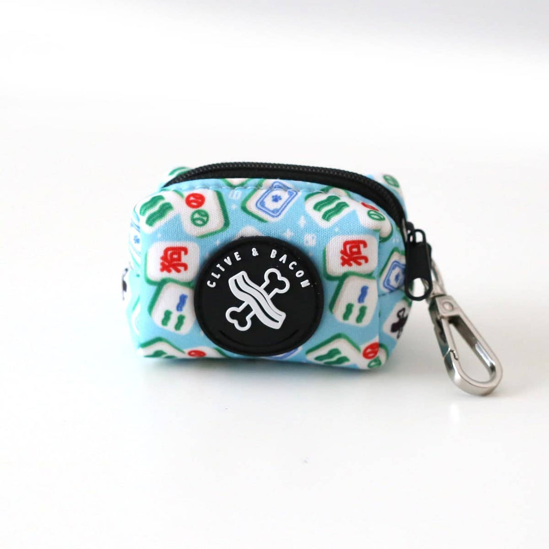 Mahjong Blue Poop Bag Holder