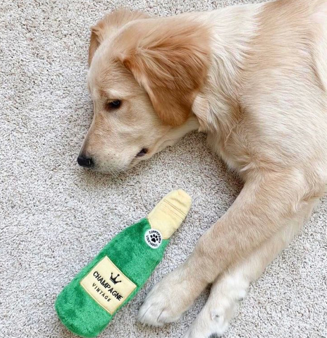 Happy Hour Crusherz Champagne Dog Toy