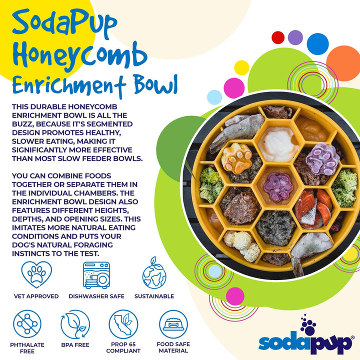 Honeycomb Design eBowl Enrichment Slow Feeder Bowl