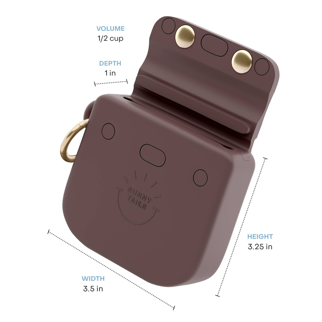 Espresso Brown Snap Dog Treat Pouch