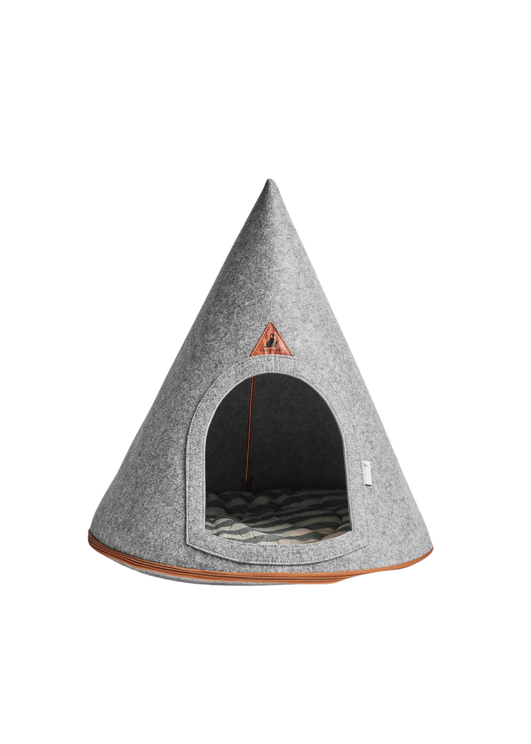 Recycled Felt Pet Cave (Gray) – Modern Foldable Dog House