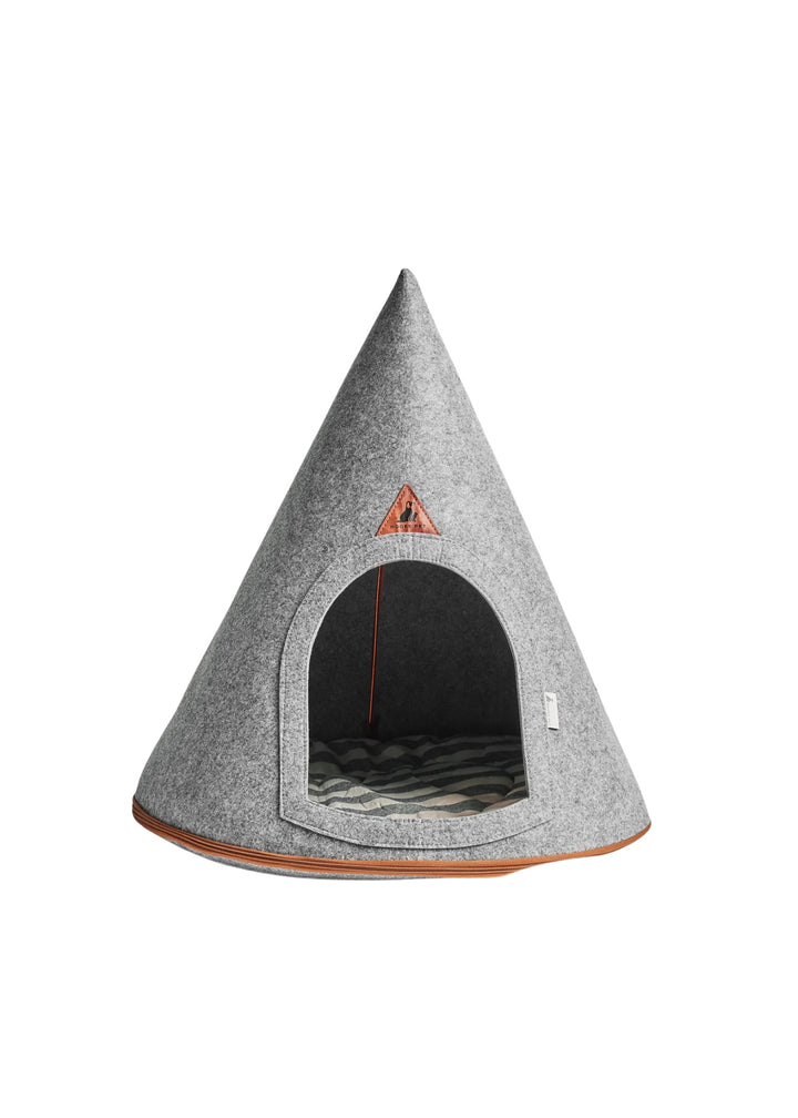 Recycled Felt Pet Cave (Gray) – Modern Foldable Dog House