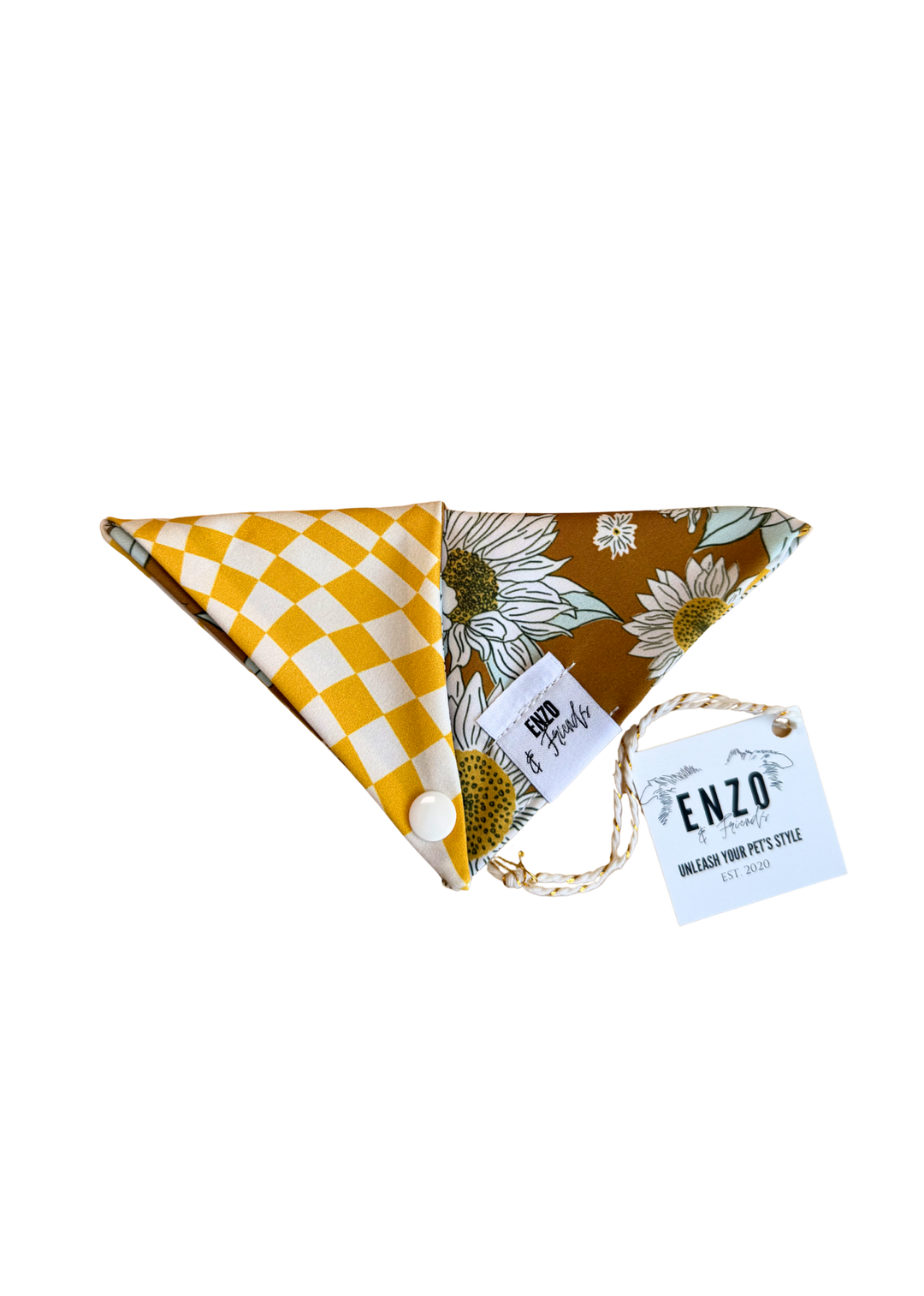 Enzo Yellow Checker + Daisy Bandana