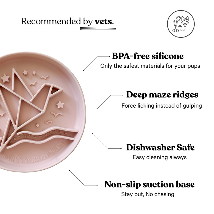 Origami Slow Feeder Blush