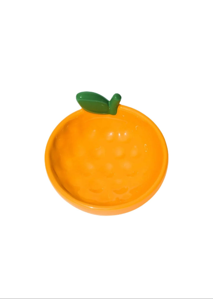 Tangerine Ceramic Pet Bowl